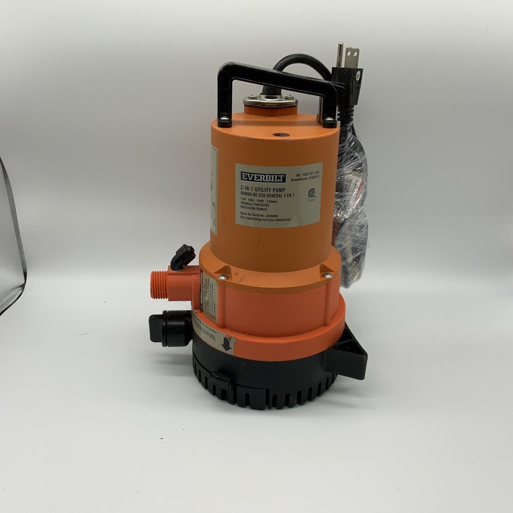 Everbilt 1/4 HP 2-in-1 Utility Pump - UTA02510